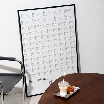 Black & White 100: Grand Tour Edition DIN A1 Poster - YMCYC Shop