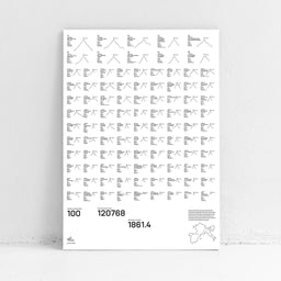 Black & White 100: Grand Tour Edition DIN A1 Poster - YMCYC Shop