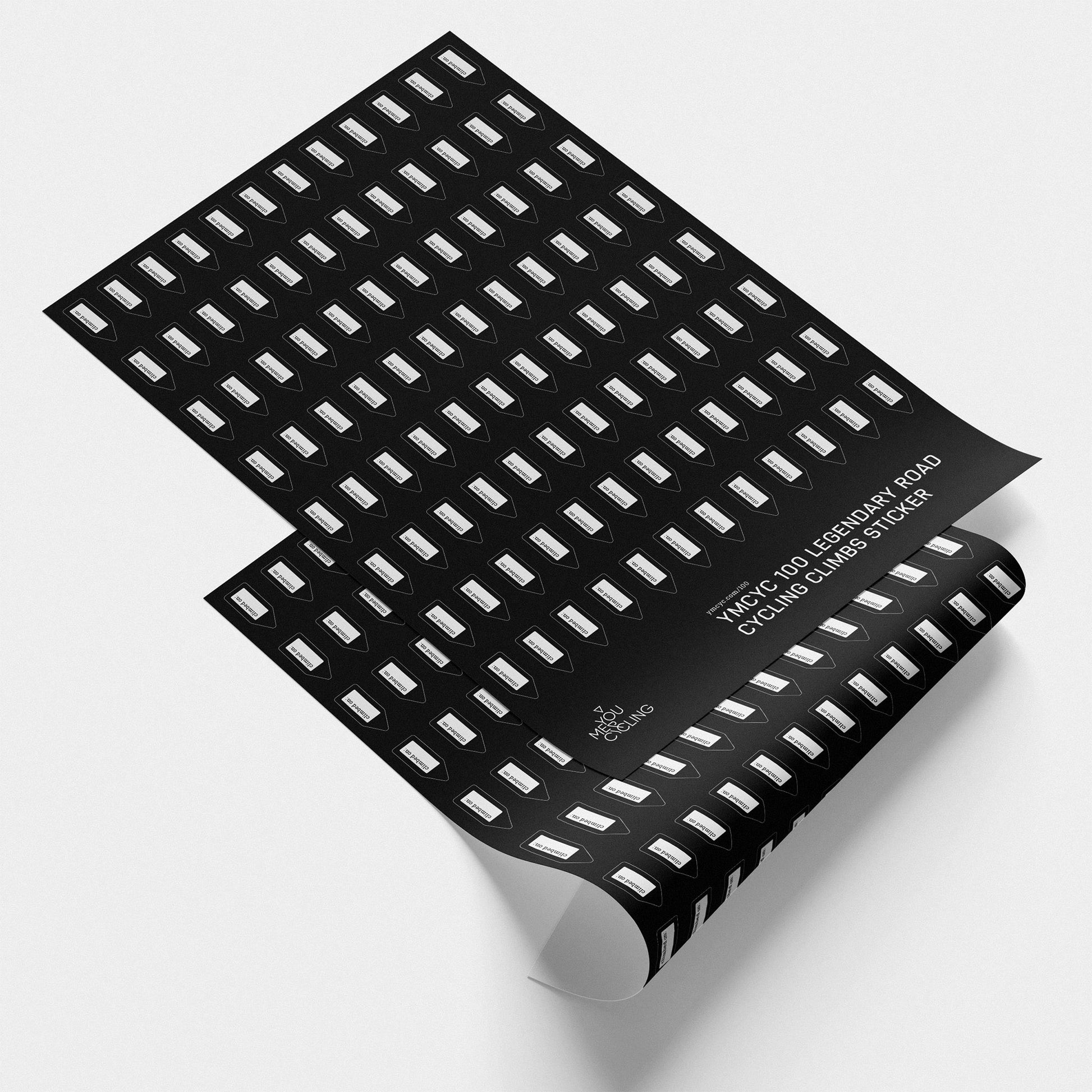 Climb Finisher-Sticker, Carbon Black, fürs Rennrad-Poster – YMCYC Shop